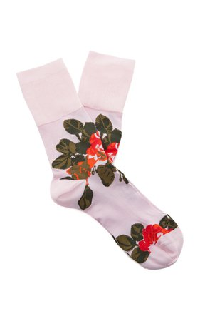 Rose Print Jacquard Socks by Simone Rocha | Moda Operandi