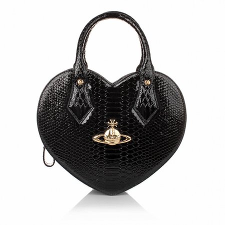 Vivienne Westwood Frilly Snake Heart Bag Nero en noir | fashionette