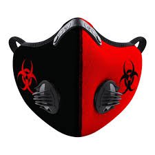 red and black face mask - Google Search