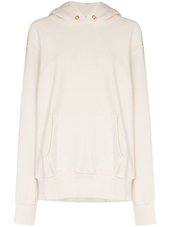 Shop white Les Tien cropped cotton hoodie with Express Delivery - Farfetch