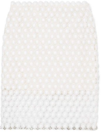Crochet Midi Skirt - White