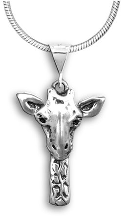 giraffe necklace silver