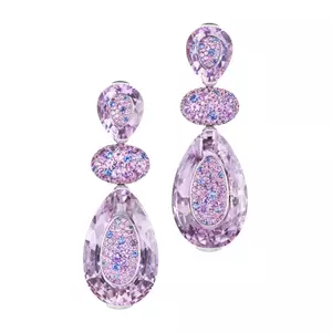 lavender drop earrings