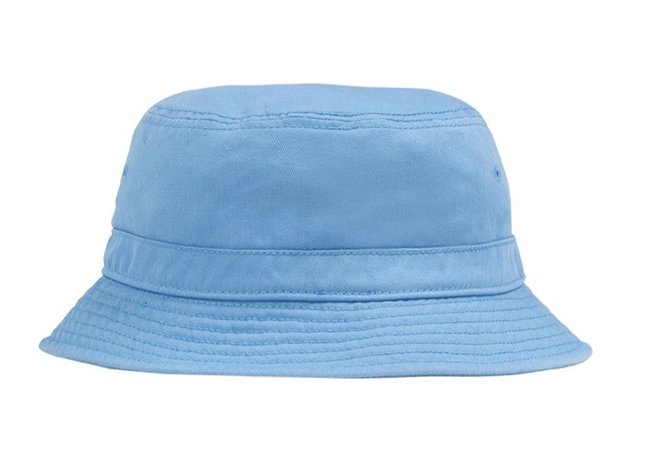 blue bucket hat