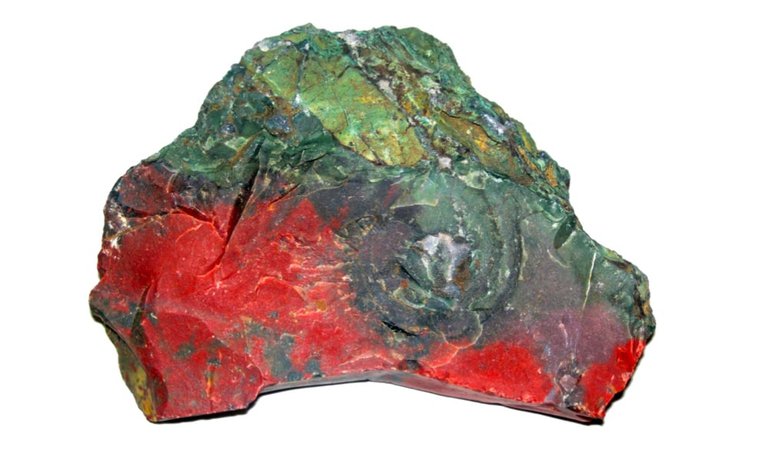 raw bloodstone - heliotrope mineral