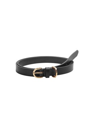 MANGO Buckle leather belt