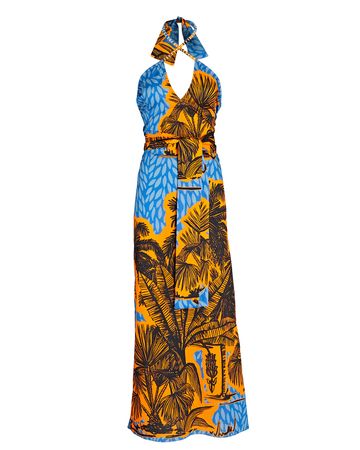 Johanna Ortiz Vida Salvaje Printed Voile Maxi Dress in print | INTERMIX®