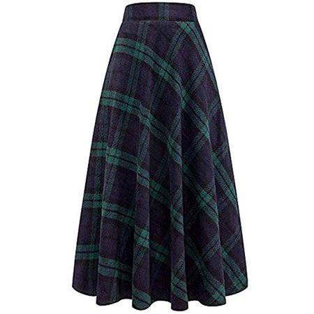 Kehen Women Long Plaid Skirt High Waist A Line Midi Tartan Flare Swing Skirts: Amazon.ca: Clothing & Accessories