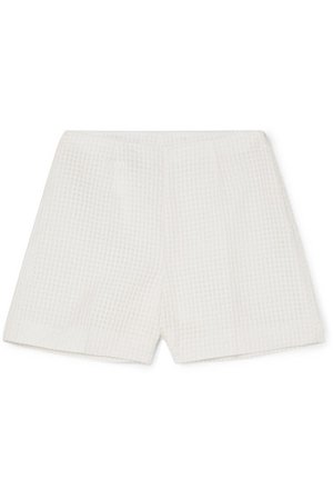 Akris | Carlotta checked cotton-blend voile shorts | NET-A-PORTER.COM