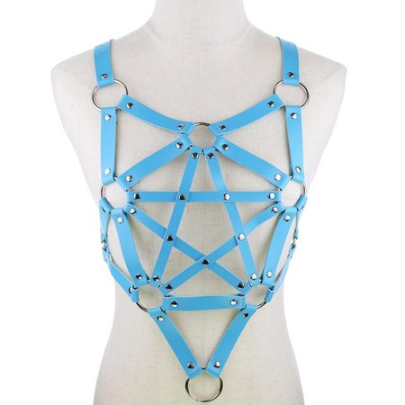DIEZI Punk Gothic Sexy Star Choker Necklaces Bra Bondage Collar Necklace For Men Women Party Harness Anime Jewelry|Choker Necklaces| - AliExpress