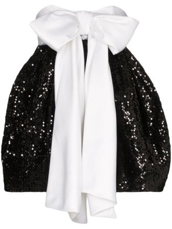 Alexandre Vauthier Bow Detail Pouf-Style Dress 194DR1192 Black | Farfetch