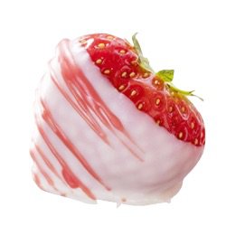 white chocolate strawberry