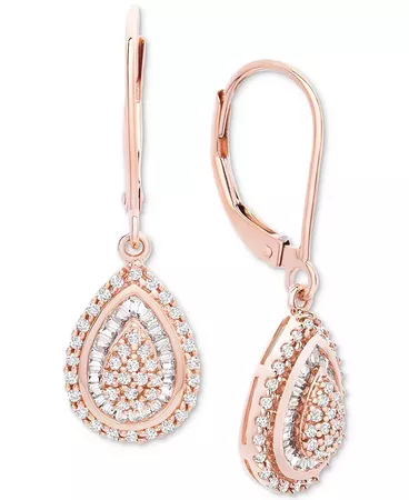 Wrapped in Love Diamond Teardrop Earrings in 14k White Gold (1/2 ct. t.w.), Created for Macy's & Reviews - Earrings - Jewelry & Watches - Macy's