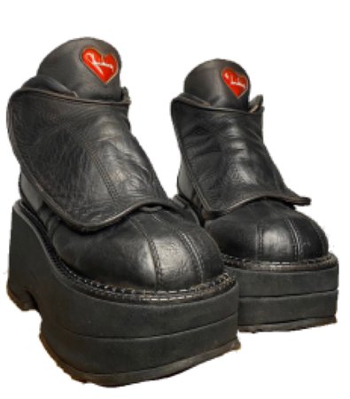 black platform ankle boots
