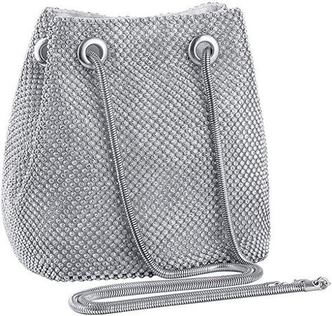 Amazon.com: Crownguide Rhinestones Evening Clutches Bag Crossbody Purse For Women Party Date Night Silver: Clothing