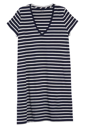 Madewell Northside Vintage Stripe V-Neck T-Shirt Dress | Nordstrom
