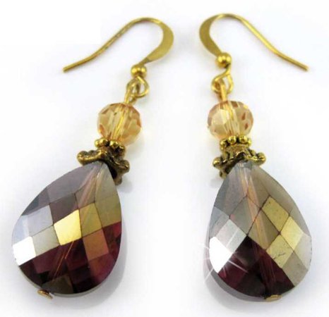 Burgundy earrings