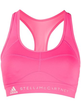 Adidas By Stella Mccartney Logo-Print Sports Bra Ss20 | Farfetch.com