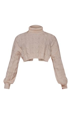 Cream Glitter Sequin Knitted Open Back Jumper | PrettyLittleThing USA