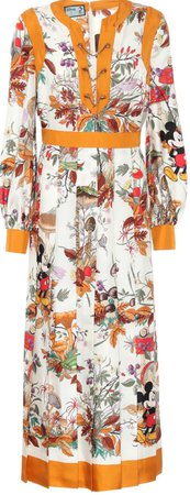 Gucci and Disney collab floral  dress