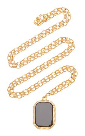 Onyx 18k Gold-Plated Necklace By Maison Irem | Moda Operandi