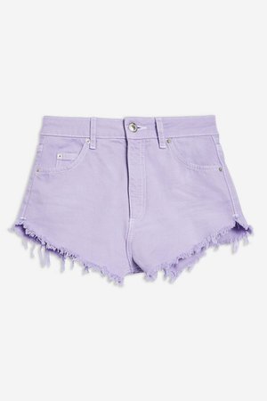 Lilac Denim Shorts | Topshop