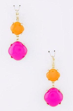 orange and pink earrings - Google Search