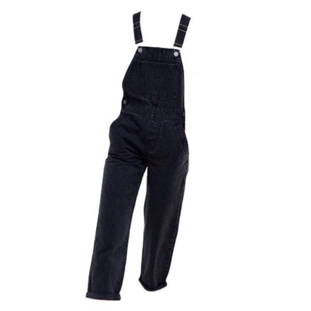 Black Jean Overall Pants