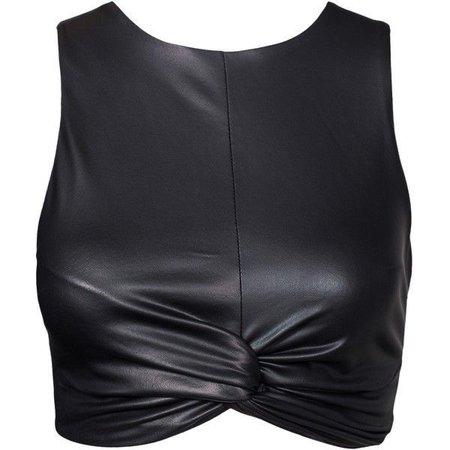 Nly One High Neck Leather Top ($35)