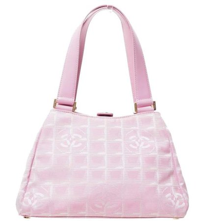 Chanel New Travel Line Handbag Pink Nylon Canvas / Leather Satchel - Tradesy