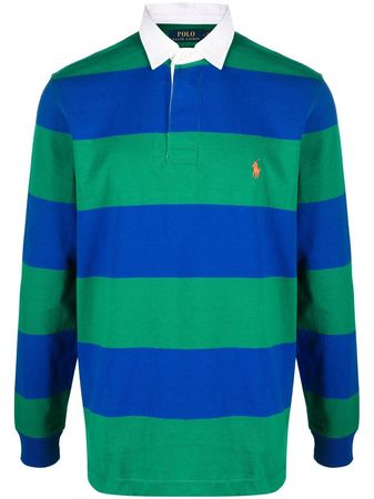 Polo Ralph Lauren Striped logo-embroidered Rugby Shirt - Farfetch