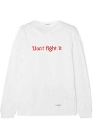 BLOUSE | Don't Fight It printed cotton-jersey top | NET-A-PORTER.COM