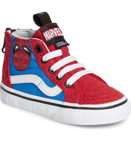 Vans x Marvel® Spider-Man SK8-Hi Sneaker (Baby, Walker, Toddler, Little Kid & Big Kid) | Nordstrom