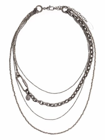 Brunello Cucinelli layered multi-chain necklace