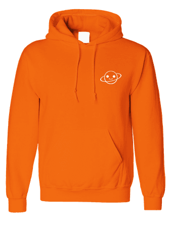 Orange Cosmic Hoodie - Embroidered