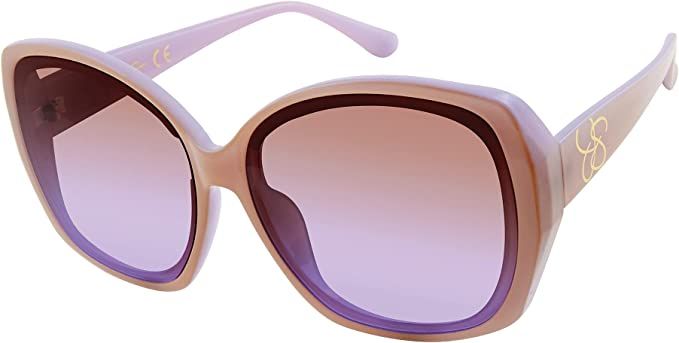 Amazon.com: Jessica Simpson J5839 Oversized Women's Butterfly Sunglasses with 100% UV Protection. Glam Gifts for Her, 60 mm Geometric, Nude & Lilac : Clothing, Shoes & Jewelry