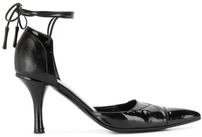 Chanel Pre Owned 2000's Tie-Fastening Pumps