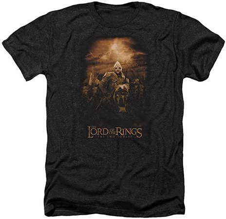 Amazon.com: Trevco Men's Lord of The Rings Short Sleeve T-Shirt, Rider Heather Black, Medium: Clothing