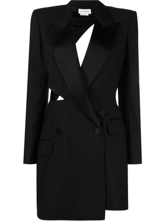 Alexander McQueen cut-out Asymmetric Blazer Dress - Farfetch
