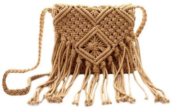 Tassel Crochet Shoulder Bag for Women Fringe Messenger Crossbody Bags Beach Bohemian Purse Pouch : Buy Online at Best Price in Saudi Arabia | Souq.com