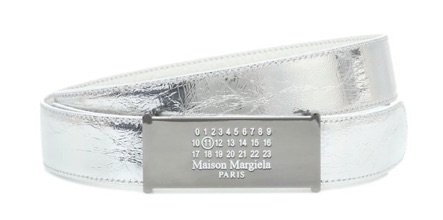 maison margiela leather (silver ) belt