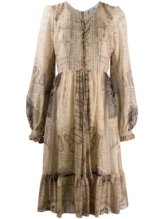 Etro Paisley Print Midi Dress - Farfetch