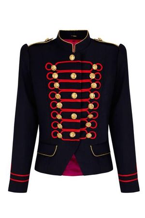 Mililtary Jacket | Condesa Beatle Blue and Red – La Condesa