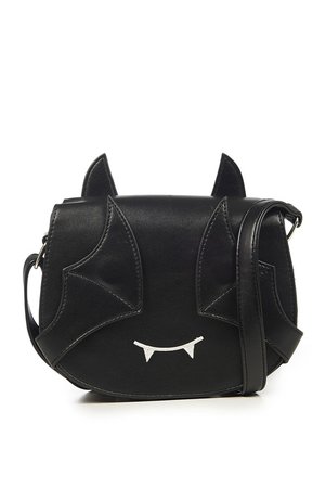 Release the Bats Little Black Gothic Shoulder Bag by Banned