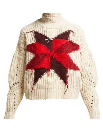 Hanoi intarsia-knit cropped sweater | Isabel Marant | MATCHESFASHION.COM