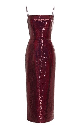 Exclusive Lady Slipper Embellished Sequin Midi Dress by Markarian | Moda Operandi