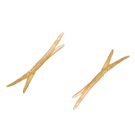 crossed stick earrings