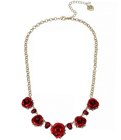 Betsey Johnson Rose Collar Necklace