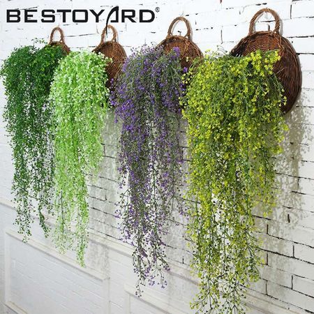 85CM Artificial Hanging Flower Plant Fake Vine Willow Rattan Flowers Artificial Hanging Plant For Home Garden Wall Decoration-in Artificial Plants from Home & Garden on Aliexpress.com | Alibaba Group