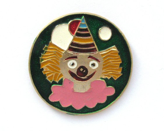Clown Soviet Badge Vintage collectible badge Circus Pin | Etsy